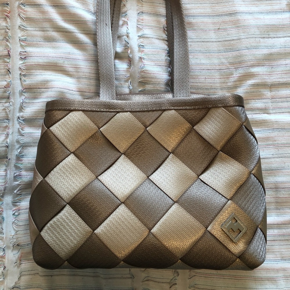 Maggie Bags - tan seatbelt purse